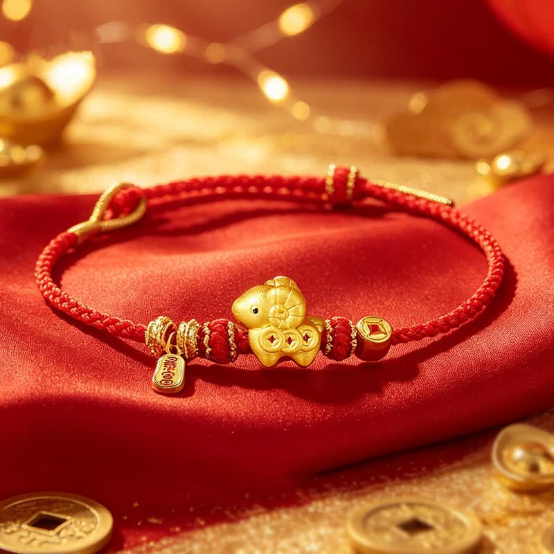 Buddha Stones Braccialetto portafortuna con monete di rame e cordino rosso intrecciato a mano in argento sterling 925, segno zodiacale cinese della capra, con simbolo della capra e dello zodiaco cinese, anno della capra. - Zodiaco cinese (Fortuna ♥ Personalità) - Argento (Purezza ♥ Intuizione) - image 0