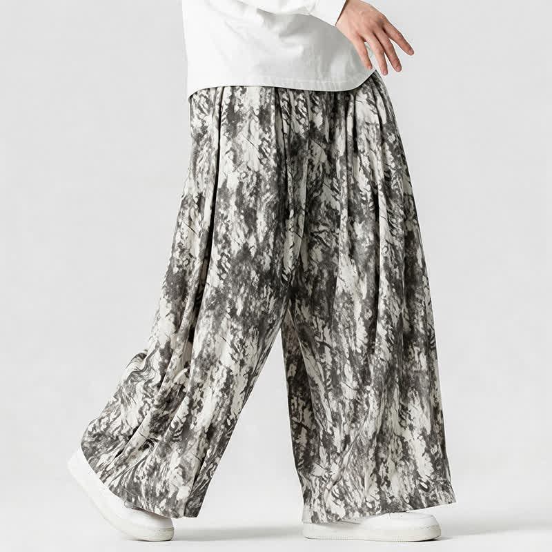 Buddha Stones Pantaloni casual a righe semplici per primavera/autunno, in velluto a coste, da uomo, a gamba dritta con tasche. - image 1