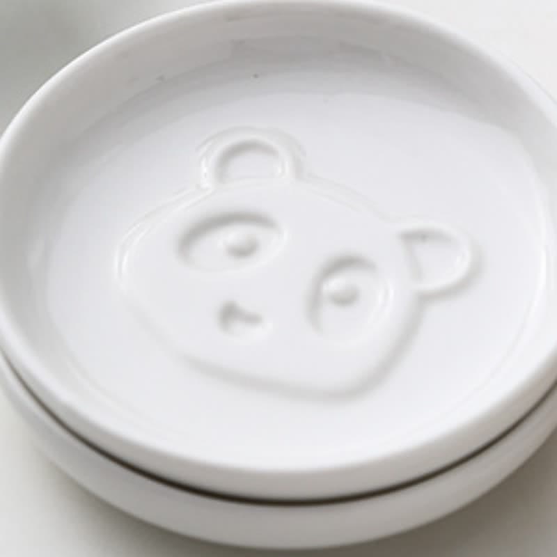 Buddha Stones Mini piattino per salse in ceramica bianca con motivo a panda. - image 11