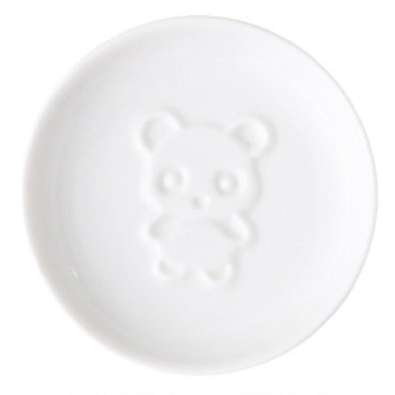 Buddha Stones Mini piattino per salse in ceramica bianca con motivo a panda. - Rotondo (circa 8,8 cm × 8,8 cm × 1,8 cm) - In piedi - image 2