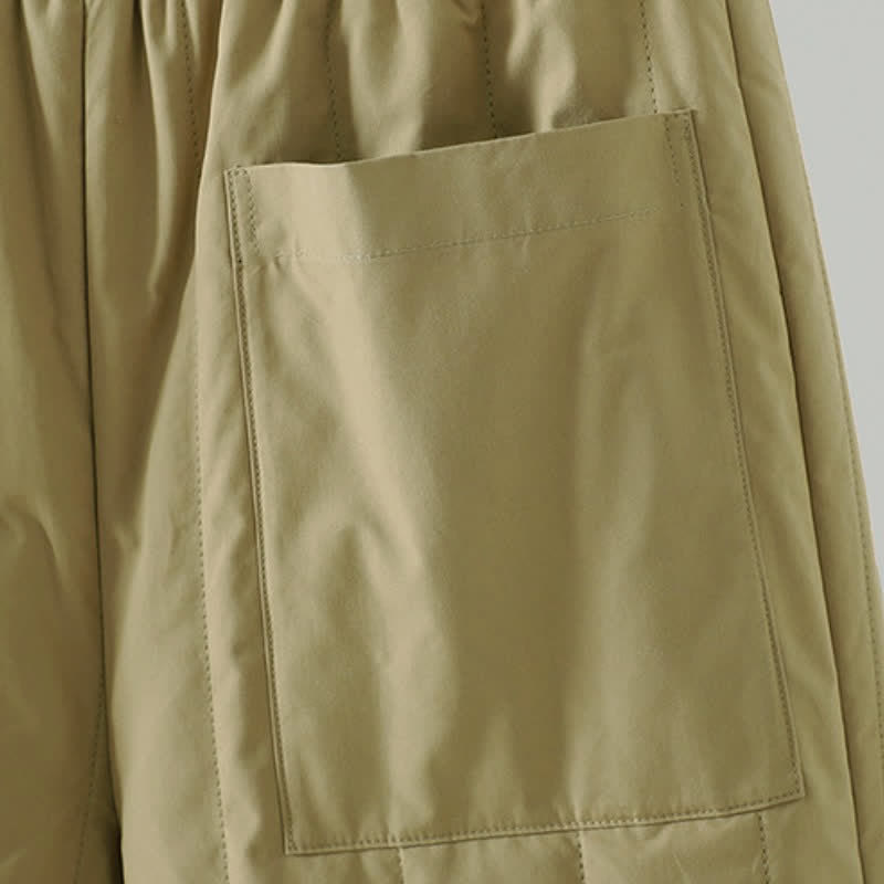 Buddha Stones Pantaloni casual basici da donna a gamba dritta con tasche, ideali per autunno/inverno. - image 2