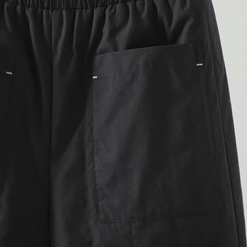 Buddha Stones Pantaloni casual basici da donna a gamba dritta con tasche, ideali per autunno/inverno. - image 7