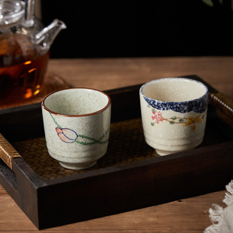 Buddha Stones Tazza da tè in ceramica Purity da 150 ml con decorazione dipinta a mano a forma di fiore di loto, uccello, carpa koi e salice. - image 20