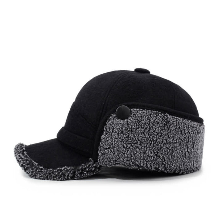 Buddha Stones Cappello da uomo stile baseball con paraorecchie in peluche invernale - image 4
