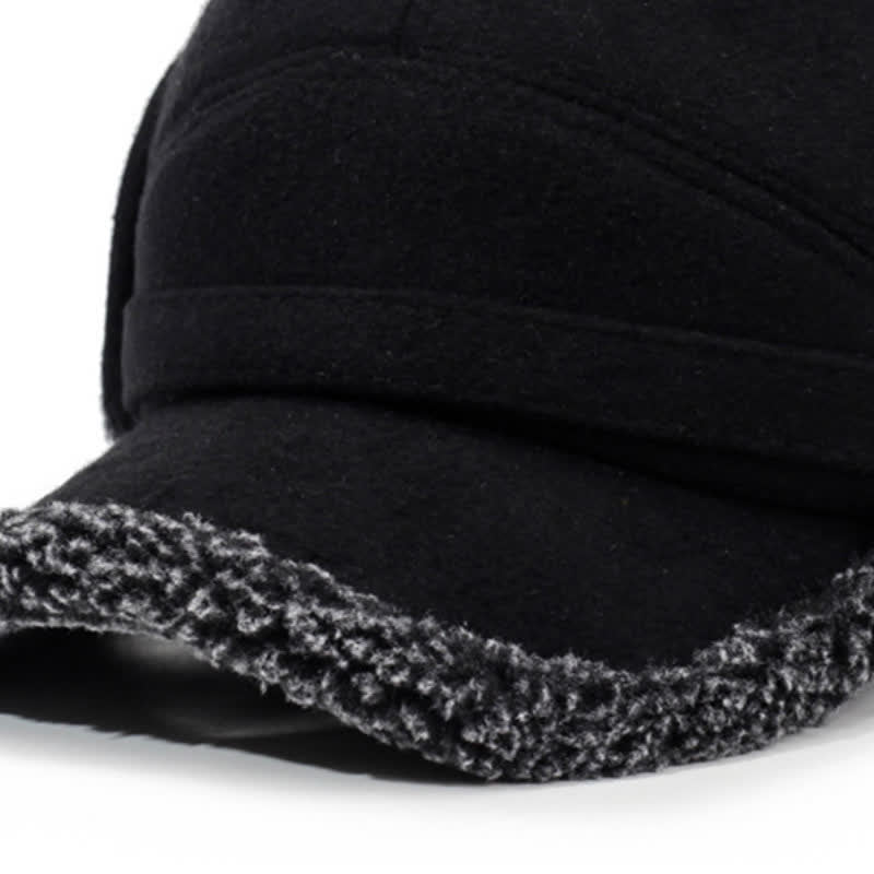 Buddha Stones Cappello da uomo stile baseball con paraorecchie in peluche invernale - image 7