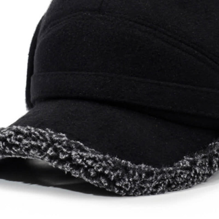Buddha Stones Cappello da uomo stile baseball con paraorecchie in peluche invernale - image 7