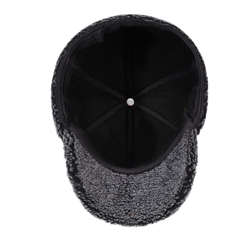 Buddha Stones Cappello da uomo stile baseball con paraorecchie in peluche invernale - image 6