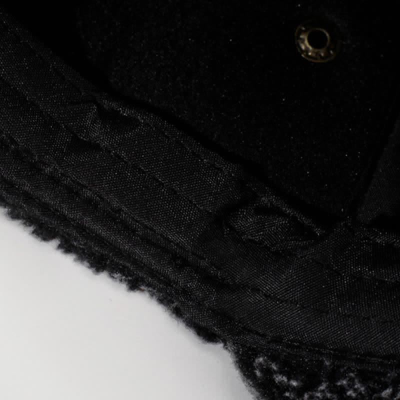 Buddha Stones Cappello da uomo stile baseball con paraorecchie in peluche invernale - image 8