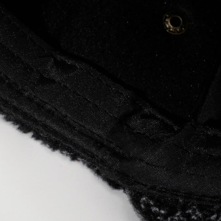 Buddha Stones Cappello da uomo stile baseball con paraorecchie in peluche invernale - image 8