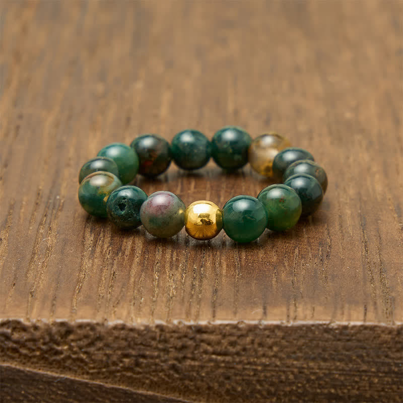 Buddha Stones Anello relax in amazzonite, diaspro e agata indiana, composto da 3 pezzi. - image 10