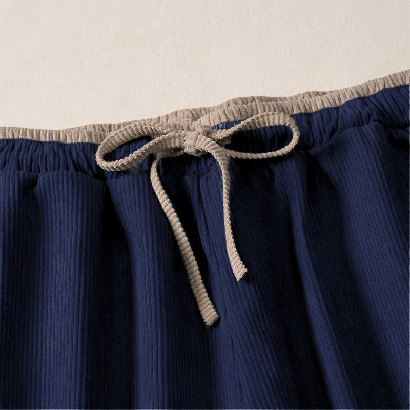 Pantaloni da donna con coulisse in cotone e lino casual tinta unita Buddha Stones con tasche - image 17