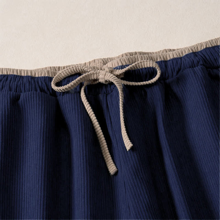Pantaloni da donna con coulisse in cotone e lino casual tinta unita Buddha Stones con tasche - image 17