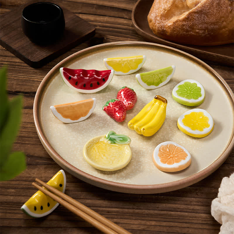 Buddha Stones Mini porta bacchette in ceramica con design a frutta - image 0