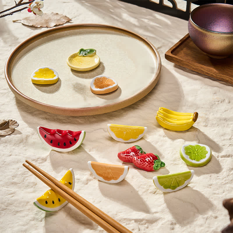 Buddha Stones Mini porta bacchette in ceramica con design a frutta - image 1