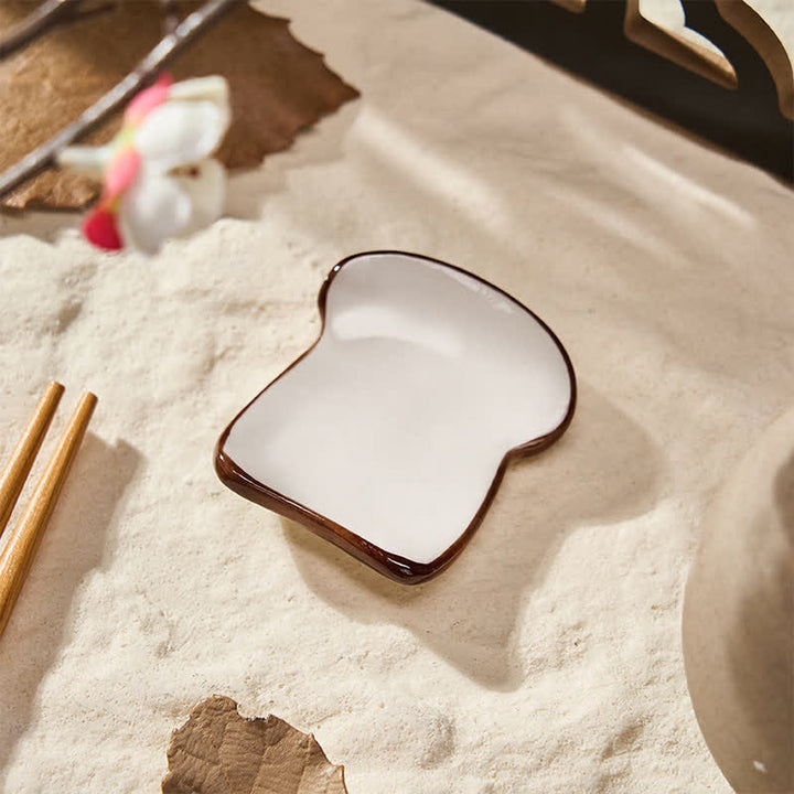 Buddha Stones Mini porta bacchette in ceramica stile alimentare - Fette di pane di circa 4,8 × 4 × 1 cm - image 12
