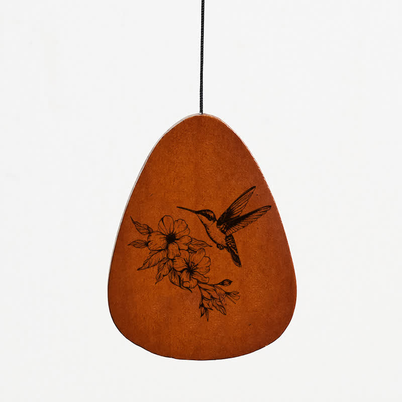 Buddha Stones Campanelli a vento rustici in stile Zen con tubi in alluminio e legno da appendere - image 7