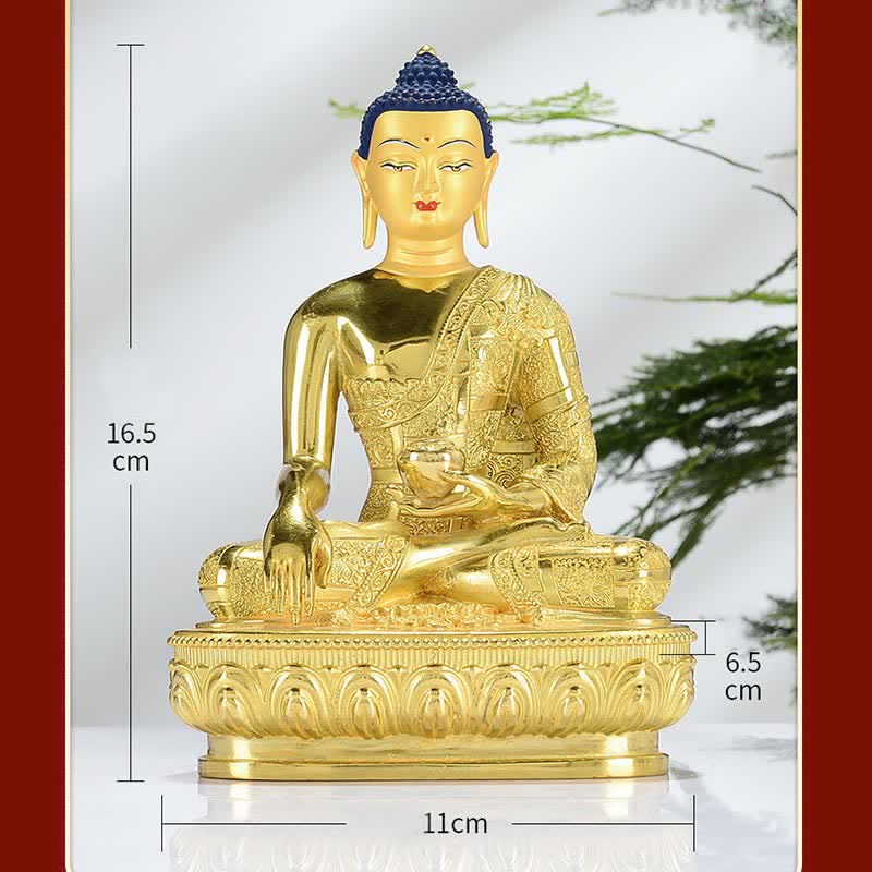 Statua di Buddha Shakyamuni Statua di rame dell'illuminazione Decorazione per la casa - image 6