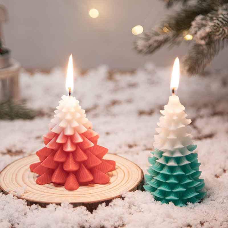 Candela profumata in cera di soia per albero di Natale, regalo per familiari e amici