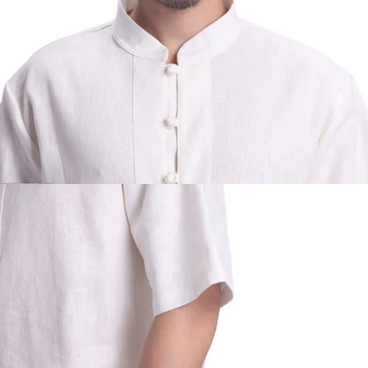 Buddha Stones Spirituale Zen Meditazione Preghiera Pratica Cotone Lino Abbigliamento Uomo Set - image 14