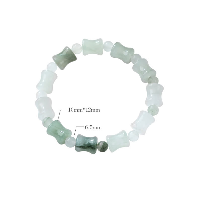 Braccialetto Buddha Stones Jade Coconut Shell Bamboo Pattern Abbondanza Fortuna