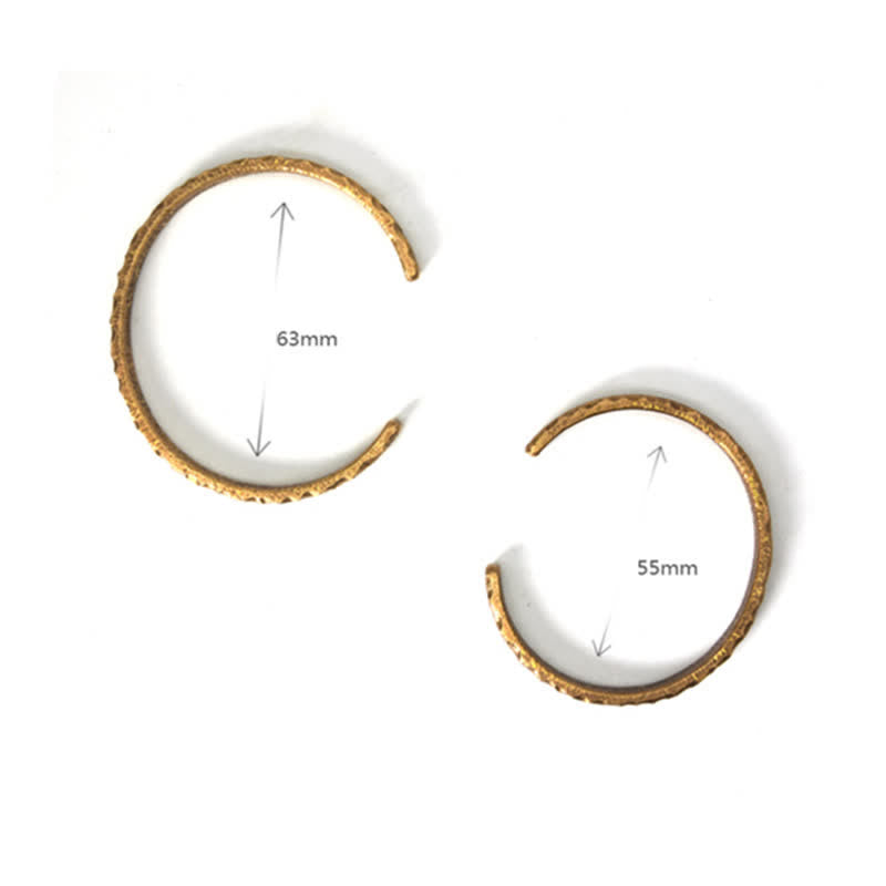 Bracciale rigido con polsino in pietra lavica e rame Balance