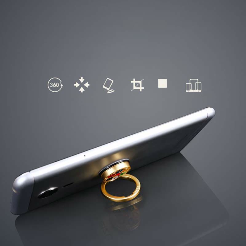 Supporto per anello per telefono con simbolo della pace tibetano Om Mani Padme Hum, decorazioni universali per telefono