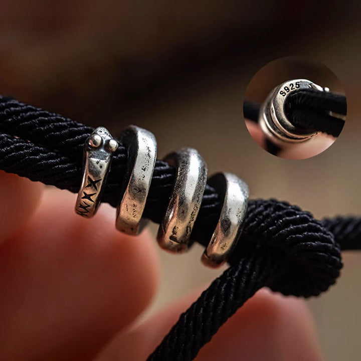 Braccialetto a doppio giro con amuleto intagliato in Buddha Stones tibetano Om Mani Padme Hum