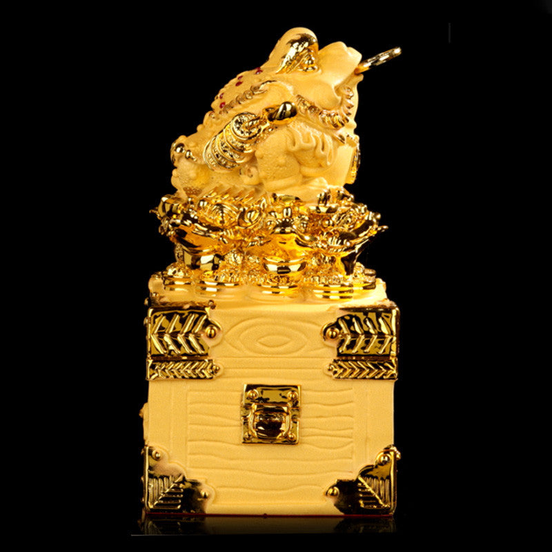 Buddha Stones Feng Shui Soldi Rana Statua Fortuna Ricchezza Decorazione