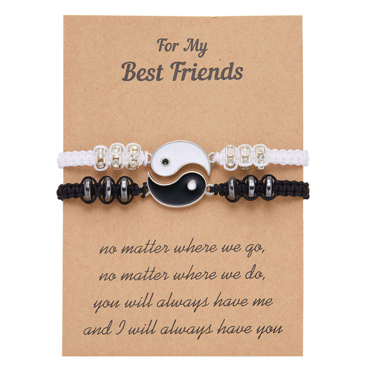 Braccialetto di coppia in ematite Yin Yang Buddha Stones 2 pezzi - Yin Yang (VERSIONE HOT CON CARTA) - image 8