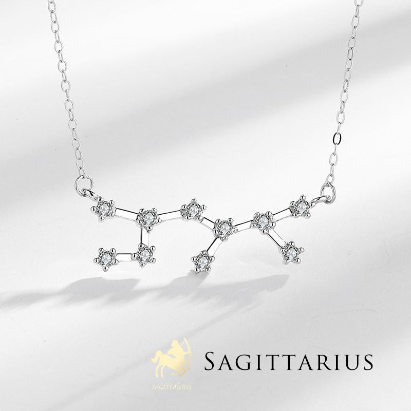 Buddha Stones 925 Sterling Silver 12 Costellazioni dello Zodiaco Astrologia Benedizione Collana Pendente