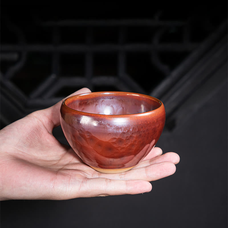 Buddha Stones fatte a mano Jianzhan cinese Lotus Design Tazza da tè in ceramica Tazza da tè Kung Fu