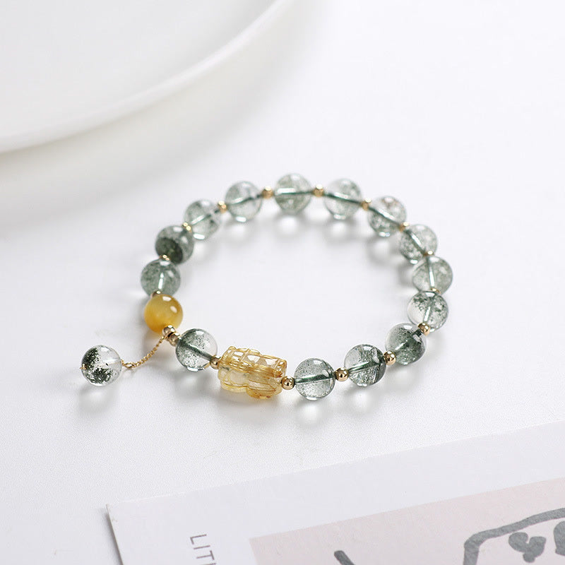 Bracciale Buddha Stones Green Phantom Citrine PiXiu Confidence