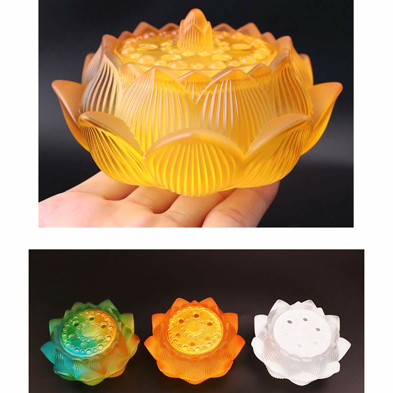 Buddha Stones Lotus Liuli Cristallo Guarigione Meditazione Bruciatore di Incenso