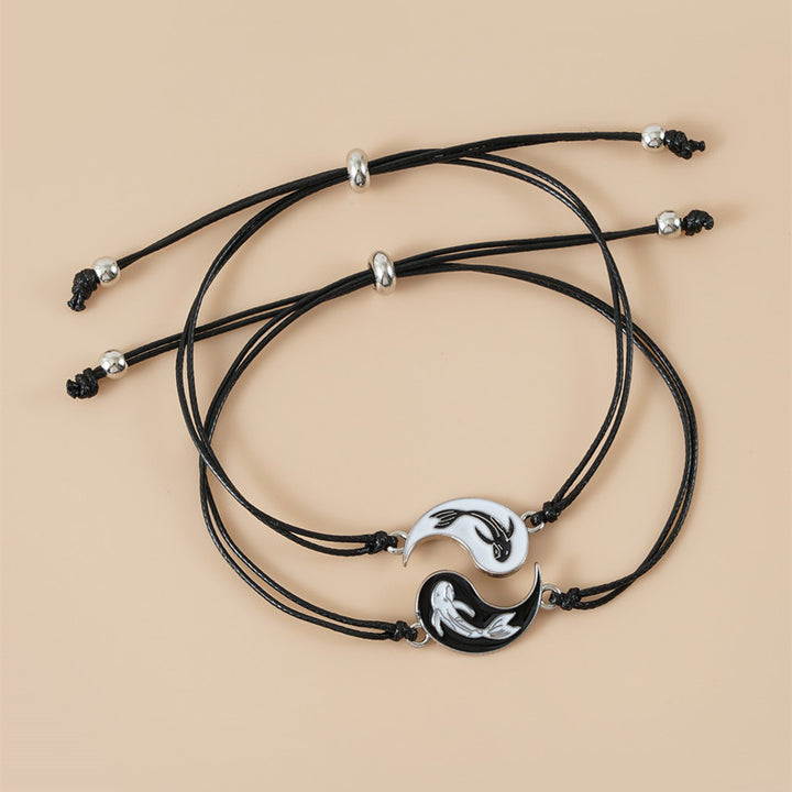 Braccialetto di coppia in ematite Yin Yang Buddha Stones 2 pezzi - image 16