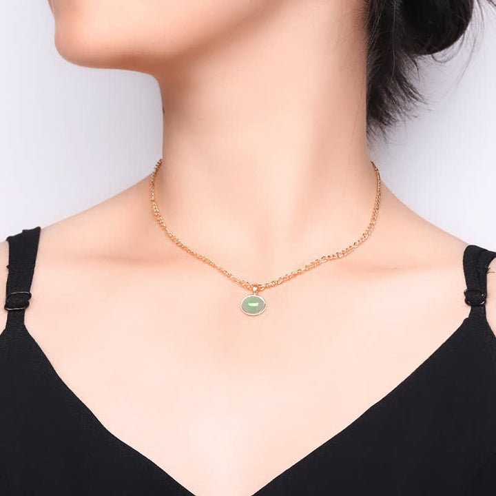Collana con ciondolo in acciaio al titanio con resistenza turchese ovale