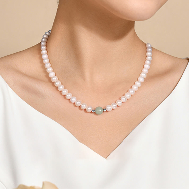 Buddha Stones 925 Sterling Silver Perla Naturale Giada Collana Bracciale Orecchini Guarigione Con Scatola Regalo - image 1