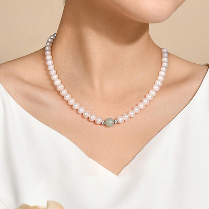 Buddha Stones 925 Sterling Silver Perla Naturale Giada Collana Bracciale Orecchini Guarigione Con Scatola Regalo - image 1