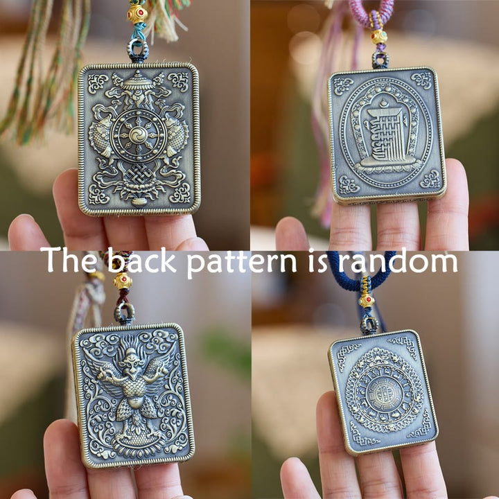 Buddha Stones Tibetano Zakiram Dea della Ricchezza Passato e Presente Ghau Scatola di Preghiera Collana Pendente