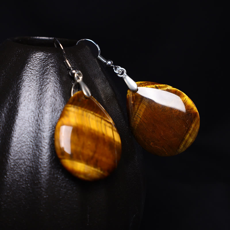 Buddha Stones Orecchini pendenti curativi in ​​avventurina naturale - image 12