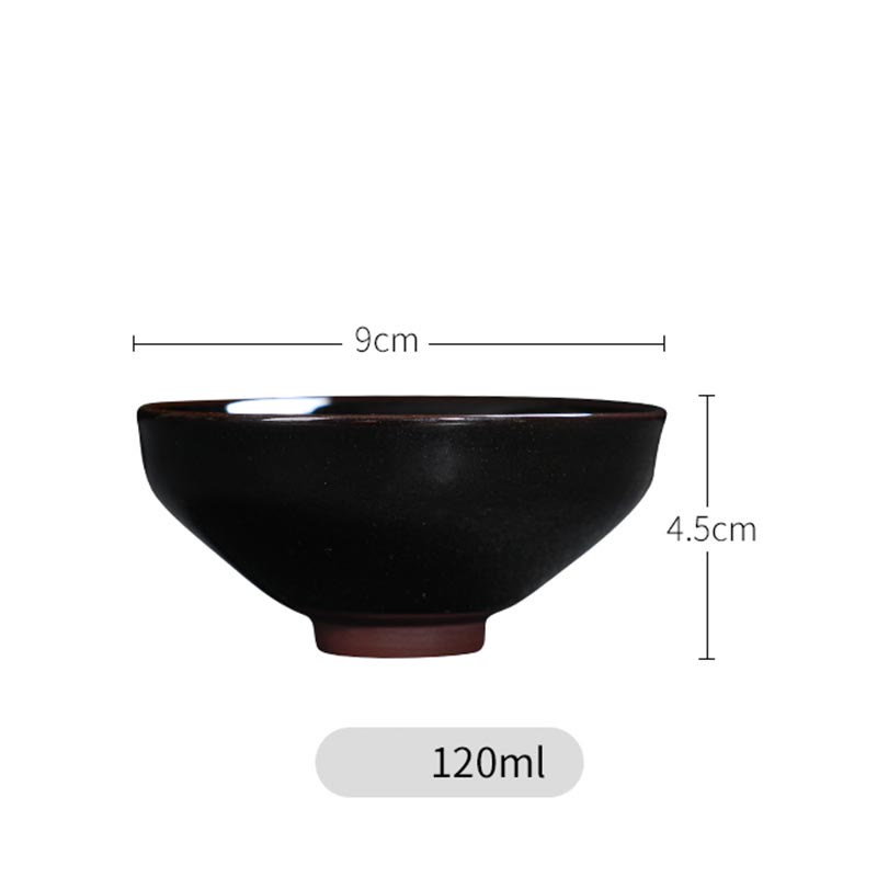 Buddha Stones Foglia d'acero dorata Tazza da tè cinese Jianzhan in ceramica Tazza da tè Tenmoku Kung Fu