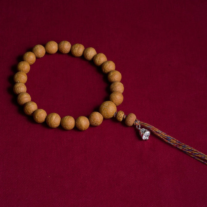 Buddha Stones Bodhi Seme Fortuna Auspicio Mala da polso Nappa Mala tascabile