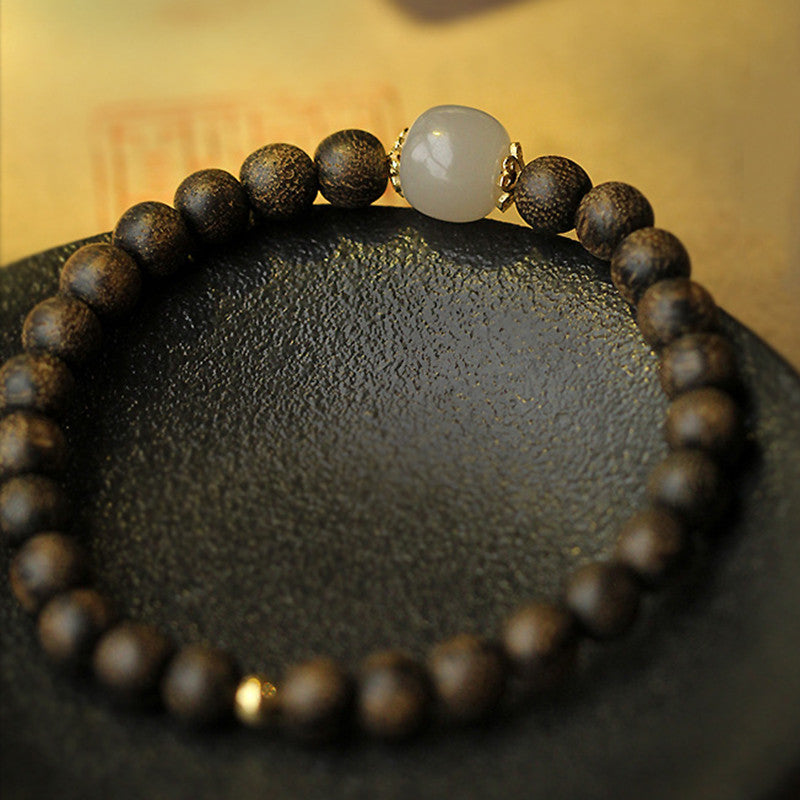 Bracciale Buddha Stones Agarwood Jade Forza Calma