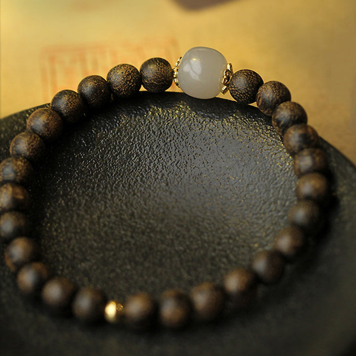 Bracciale Buddha Stones Agarwood Jade Forza Calma