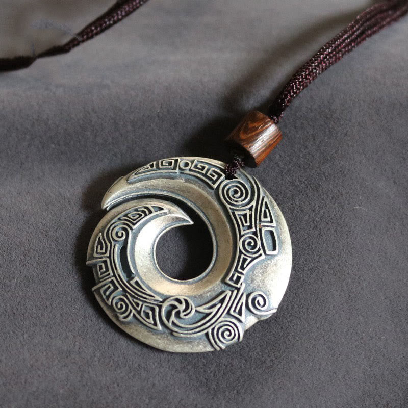 Buddha Stones La fortuna di una persona migliora il design del modello Collana pendente in rame con fortuna