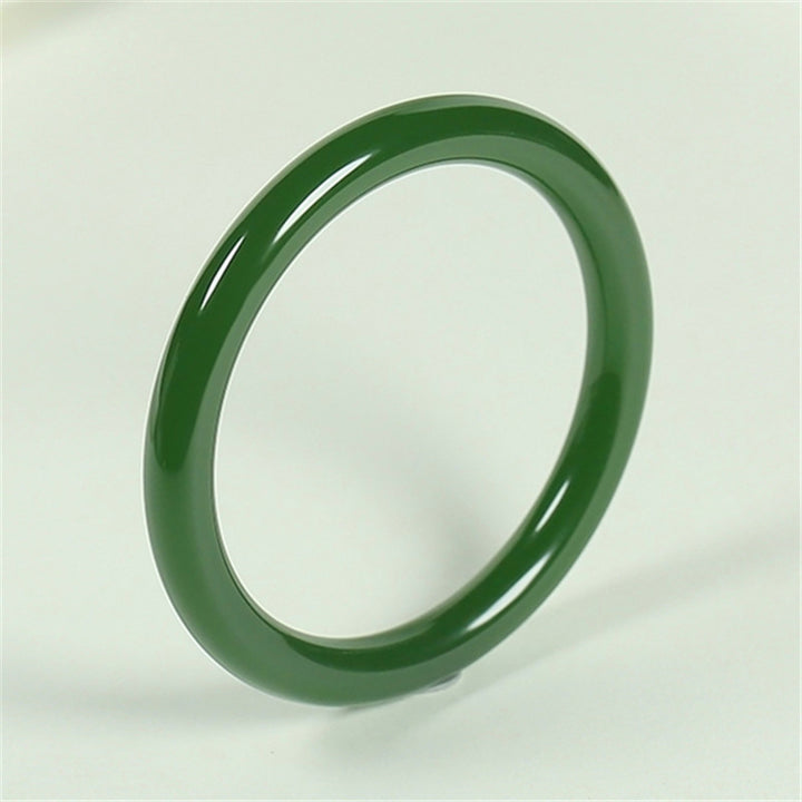 Braccialetto Buddha Stones Cyan Jade Longevity Blessing Bangle