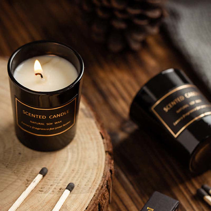 Candela di cera di soia profumata per aromaterapia con fragranza di pera e fresia Blue Bell Meditazione Preghiera - image 12