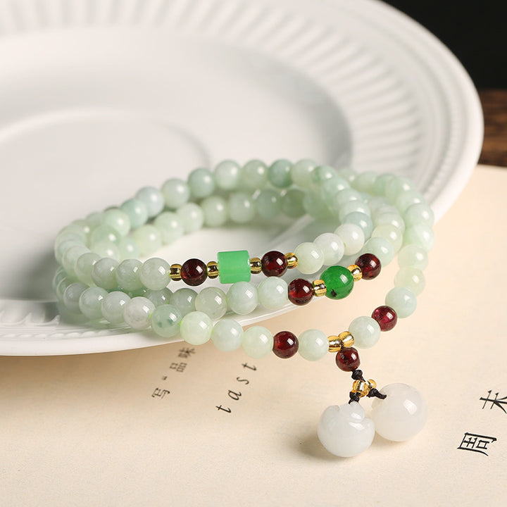 Braccialetto dell'abbondanza con zucca Pixiu e giada naturale Buddha Stones Pixiu. - 3 - image 3