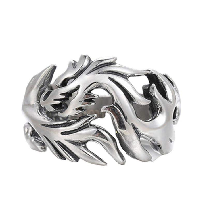 Anello regolabile con motivo a drago Buddha Stones, protezione e forza