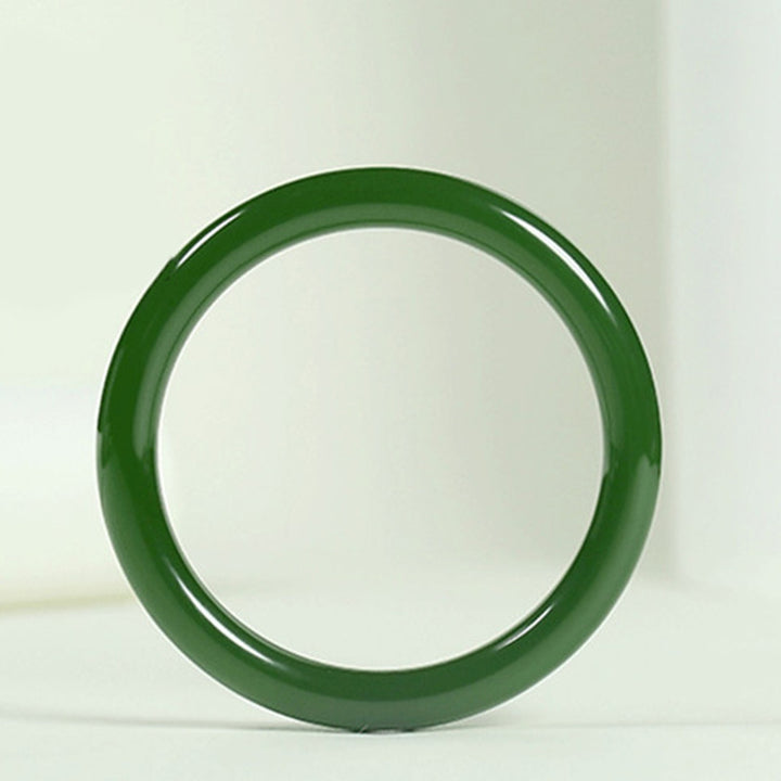 Braccialetto Buddha Stones Cyan Jade Longevity Blessing Bangle