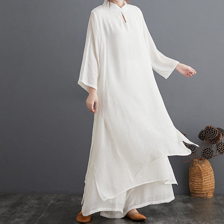 Buddha Stones Modello semplice Meditazione Preghiera Spirituale Zen Pratica Yoga Abbigliamento Donna Set